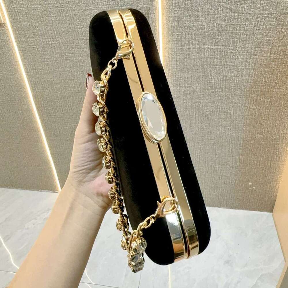 New Foreign Trade Evening Dress Handbag With Dia Inlaid Suede Socialists And Cheongsam Banquet Bag For Women, Handheld Crossbody Bags