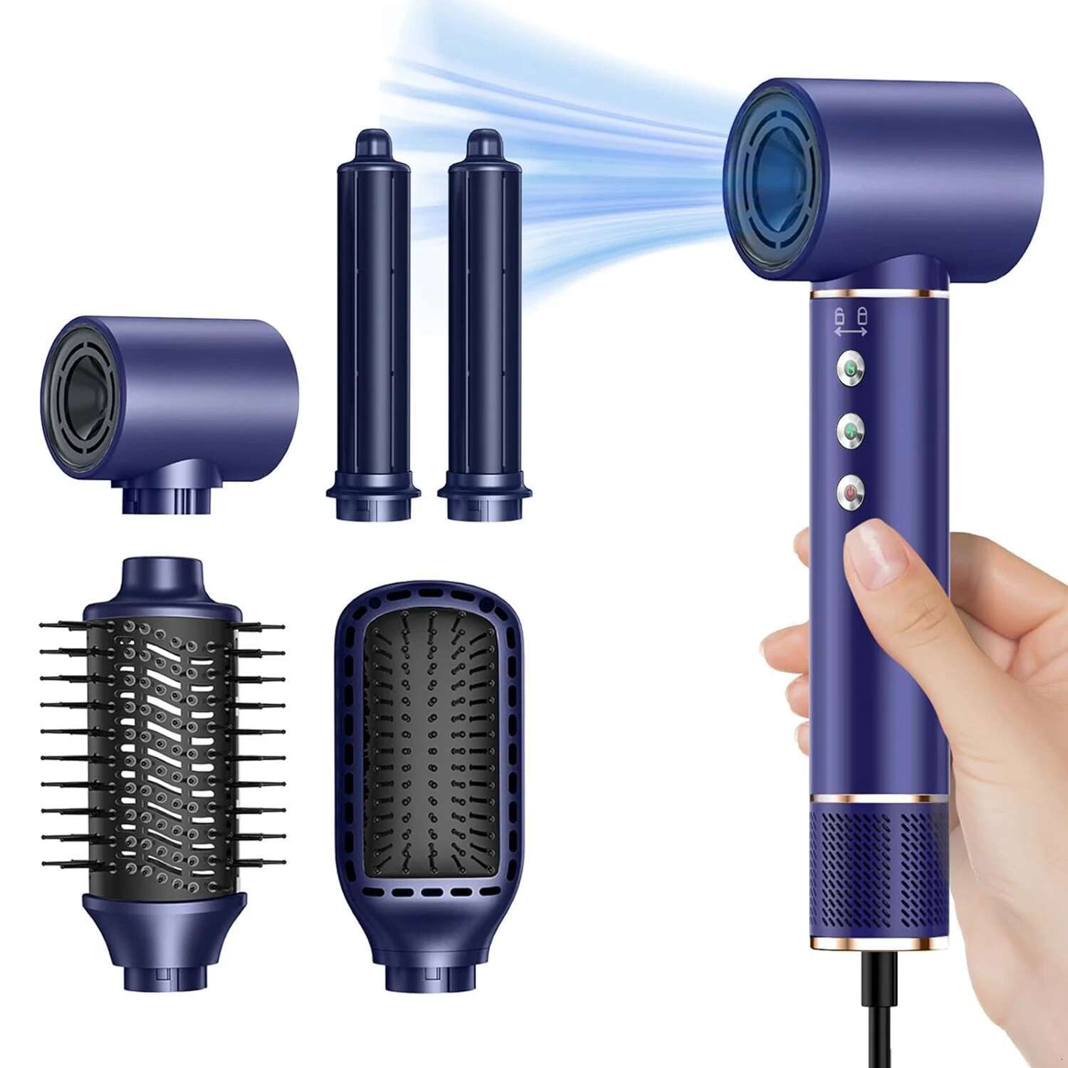 5 in 1 Styg Tools Complete Set Salon Brushless Motor 110000rpm High Speed Ionic Hair Dryer