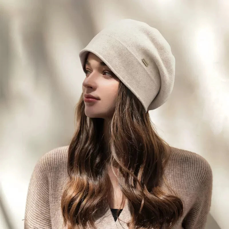 Simple Elegant Wool Cashmere Beret Autumn Winter Women Versatile Hat Bonnet Painter Caps Retail Wholesale 250106