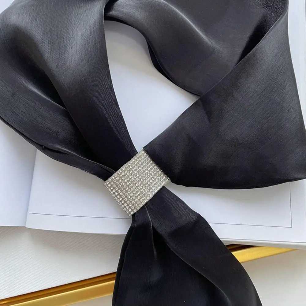 Packaging neck cover cross scarf fake collar satin cross collar solid color scarf fashionable womens clothing accessories W250107