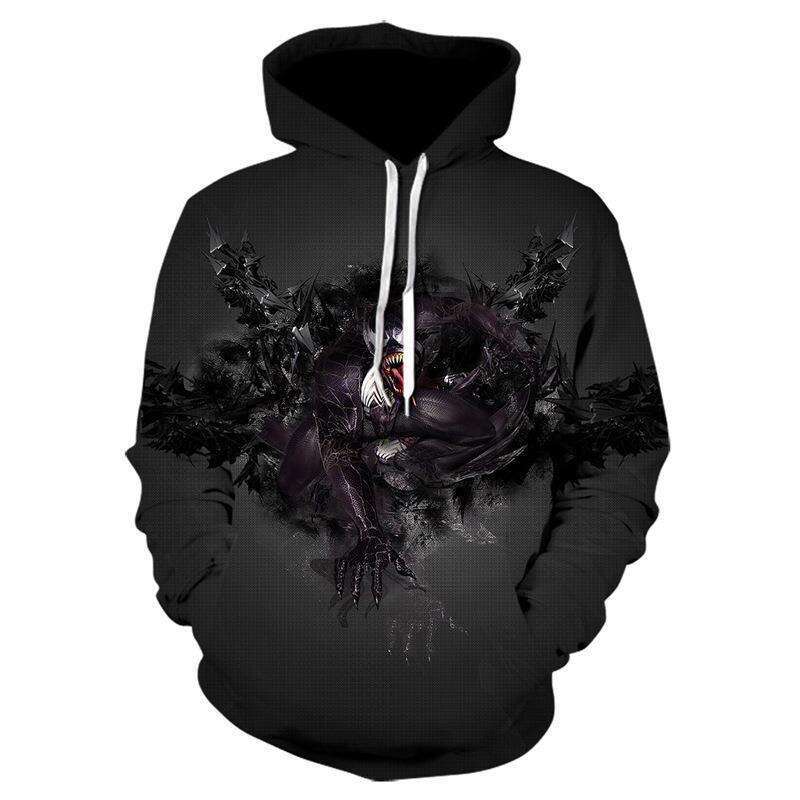New Anime Series 3D Fashion Black Youth Large Street Trendy Hoodie C