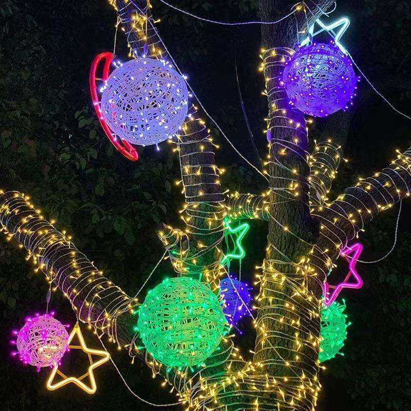 LED Tengqiu Outdoor Waterproof Street Engineering Lighting Hanging Trees Decorative Landscape Atmosphere Light String