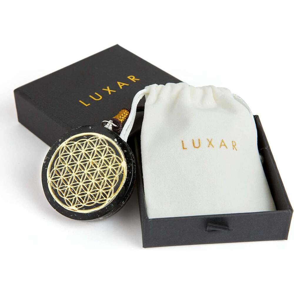 e Necklace Crystal Orgone Pendant wer of Life Design Spiritual Reiki Copper SBB Coil | 5 cm Diameter with Adjustable Neck Cord