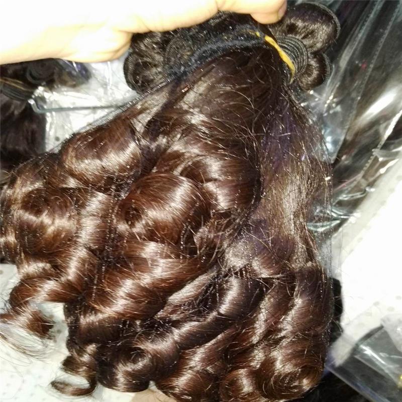 Genuine Raw Virgin Hair 1 piece single bundle Burmese loose curly Origin Super Double Drawn for Superior Density bouncy Texture