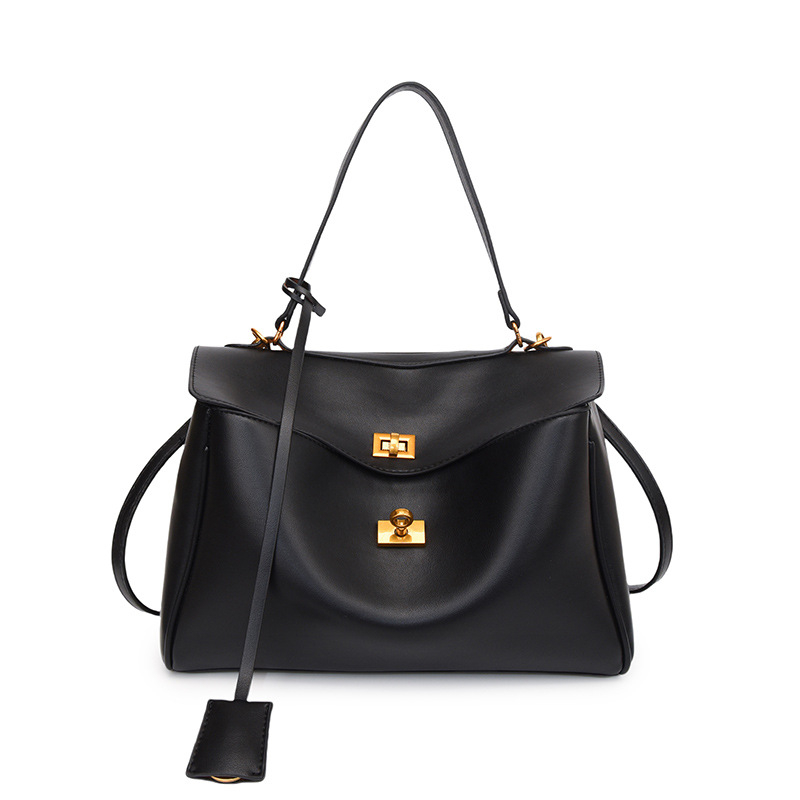Single Shoulder Bag Vintage Casual Crossbody For Men Women Solid Color, Black White | 2025 Fashionable & Versatile New Free Delivery Designer Bag