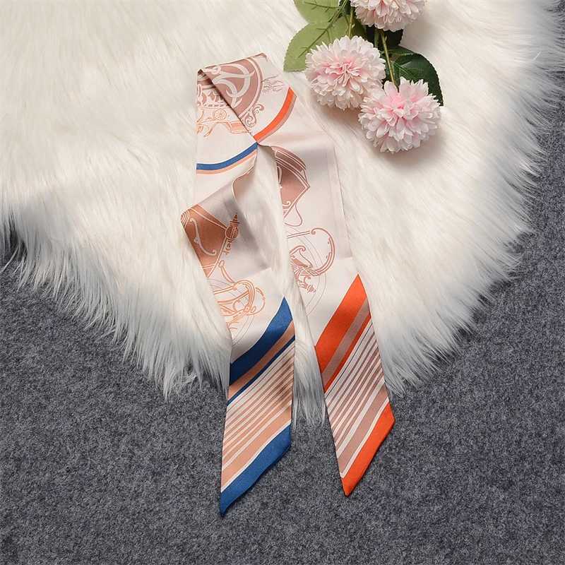 New 100% Silk Scarf Womens Luxury Natural Silk Scarf Ultra fine Hairband Packaging Womens Bag Scarf Fashion Accessories Headband W250107