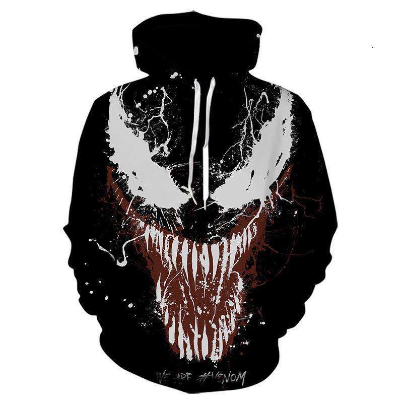 New Anime Series 3D Fashion Black Youth Large Street Trendy Hoodie C