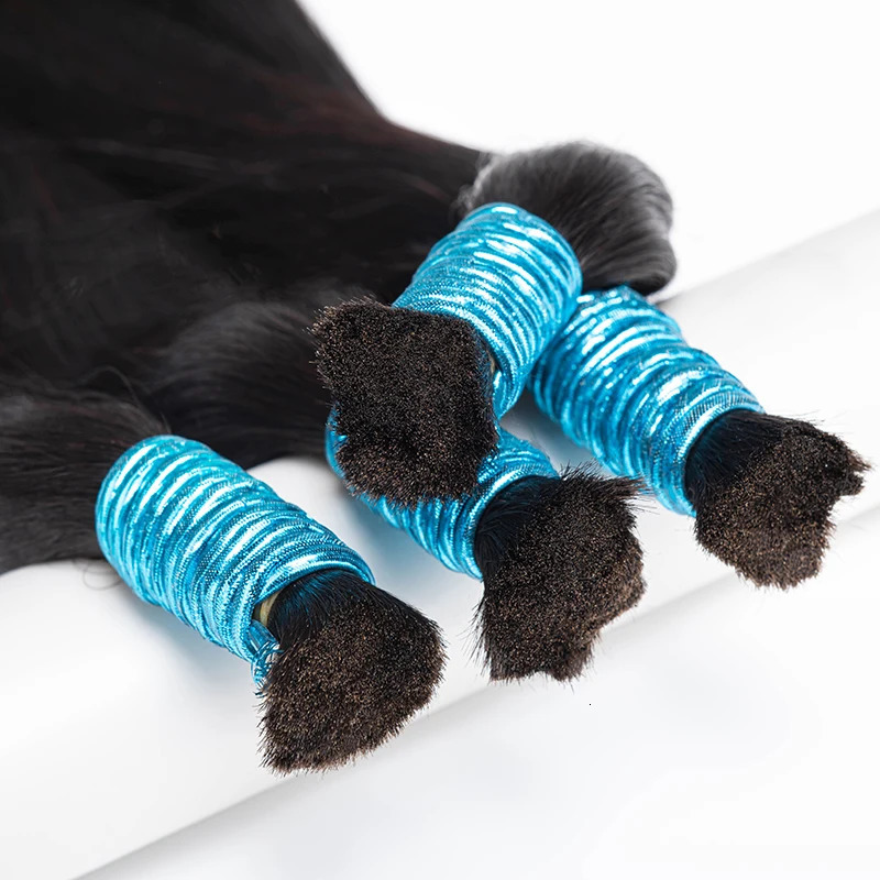 Straight Human Braiding Hair Bulk No Weft 100% Vietnam Human Hair Straight Bundles 100g Natural Braiding Hair Extensions 250107
