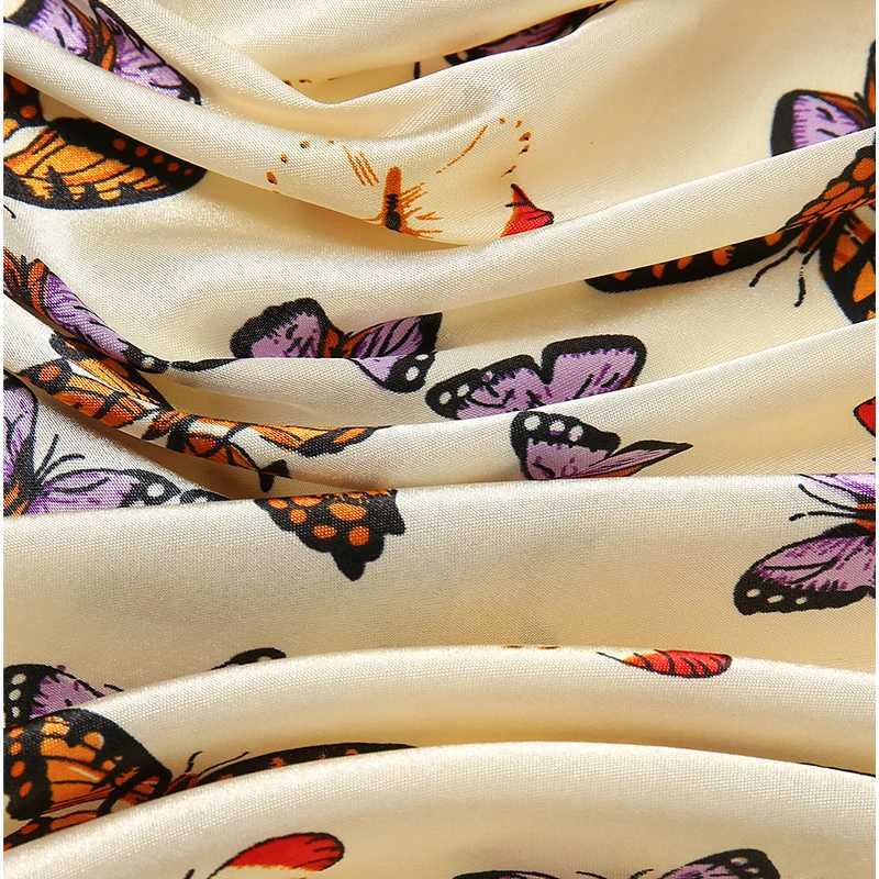 60x60cm small silk scarf womens headscarf retro butterfly hair scarf headscarf Foulard luxury Bandana womens headscarf W250107