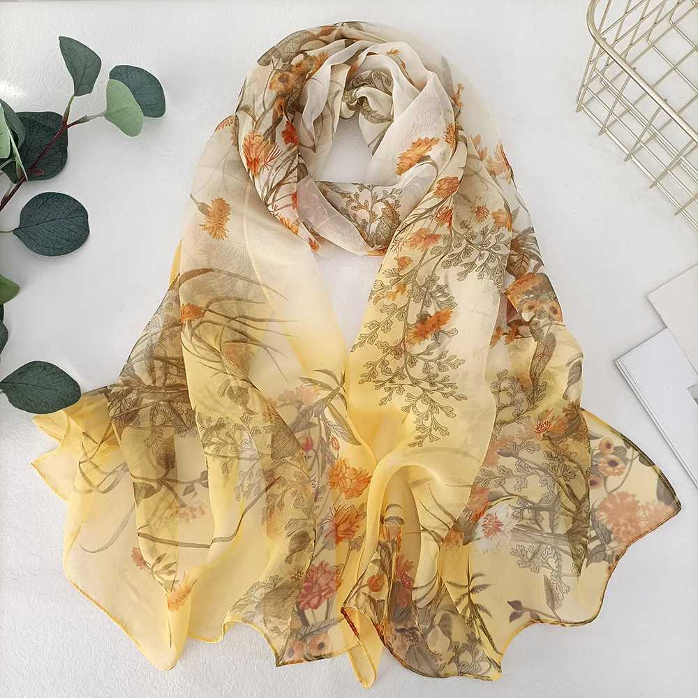 Green Grass Womens Elegant Chiffon Georgette Bandana Scarf Summer Beach Sunscreen Thin Headscarf W250107