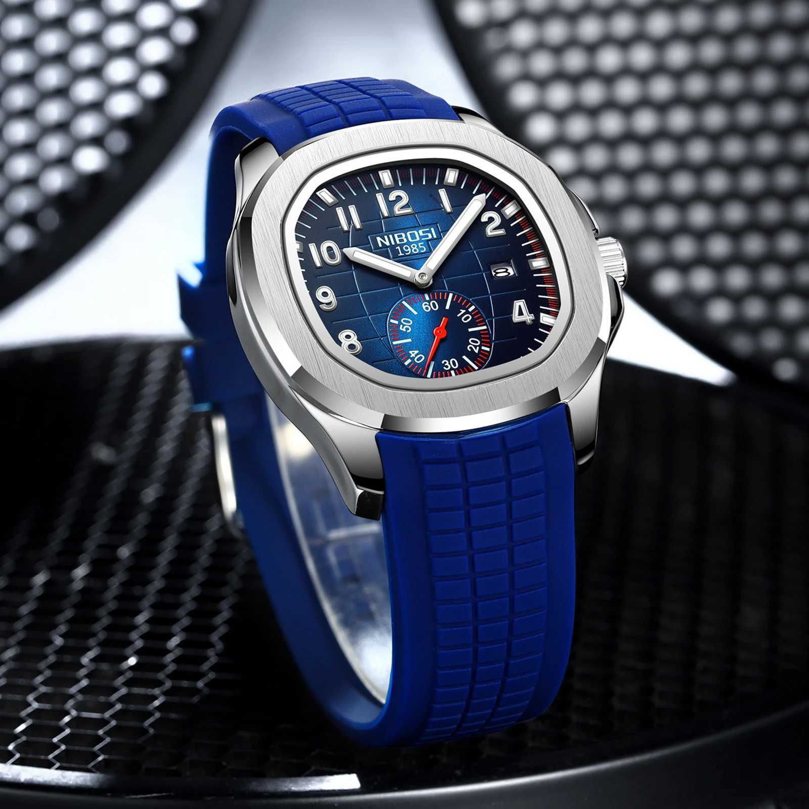NIBOSI Sport Mens Watch Top Brand Luxury AQUANAUT Quartz Watches for Men Waterproof Luminous Stainless Steel Watch Reloj HombreX250107