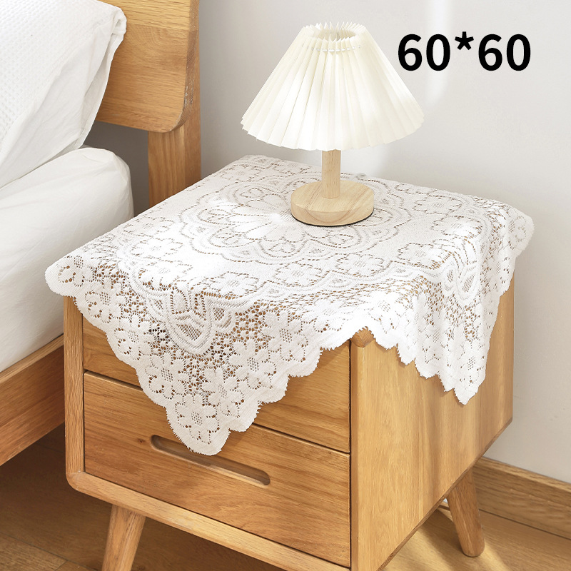 Retro Lace Decoration French Simple Romantic Coffee Table Round Picnic Cloth Dining Table Cloth Mat C-3