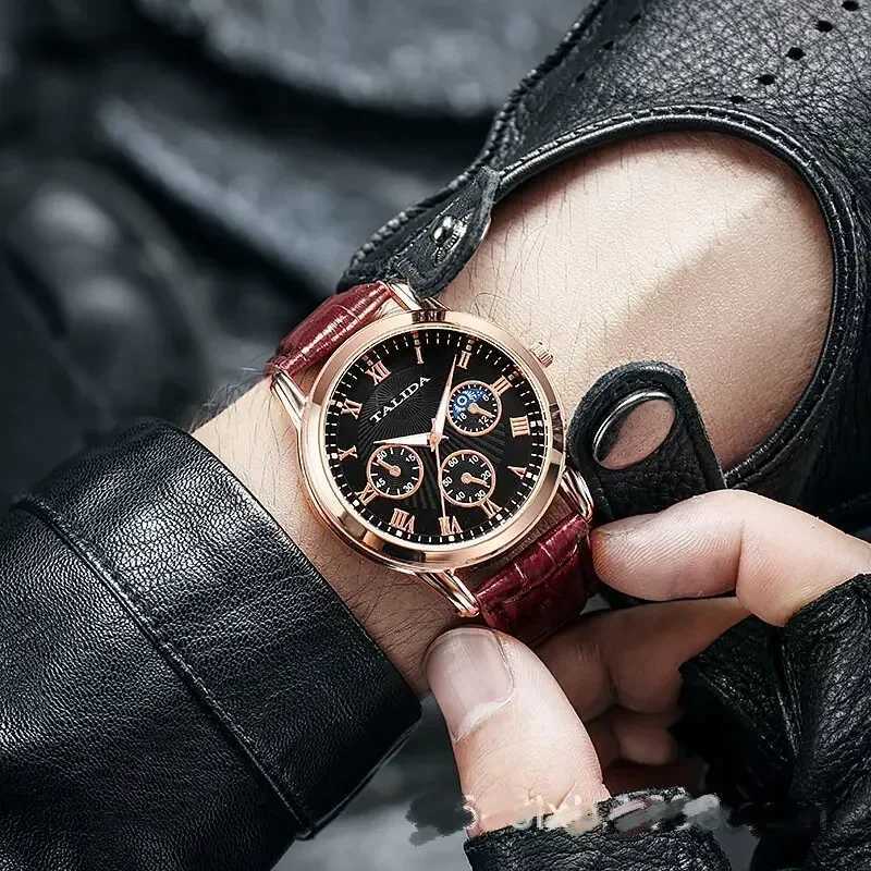 Luxury Mens Watches Business Watches Leather Strap Clock Mens Sport Quartz Wristwatches Reloj Hombre Gmrksz Vergisiz rnlerX250107