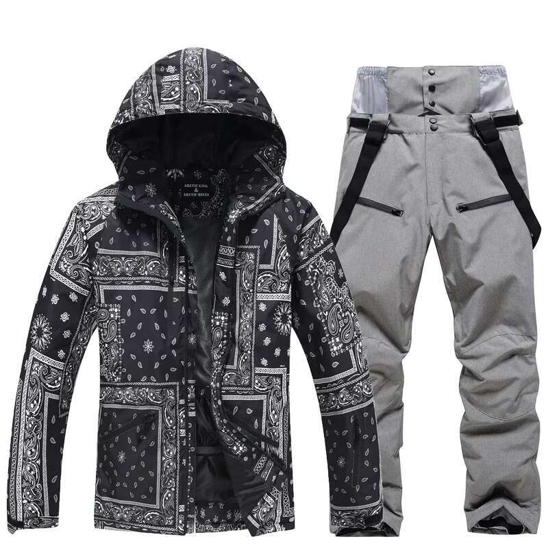 Winter Set Cold Snowboard Wear Men/Women Double Board Ski Suit Waterproof Windproof Outdoor Skiing Jacket/Pant