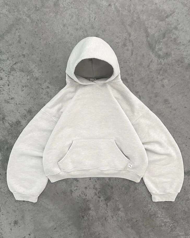 Fashion Loose Hooded Solid Color Zipper Cardigan Sweatshirt Street Trendy Top