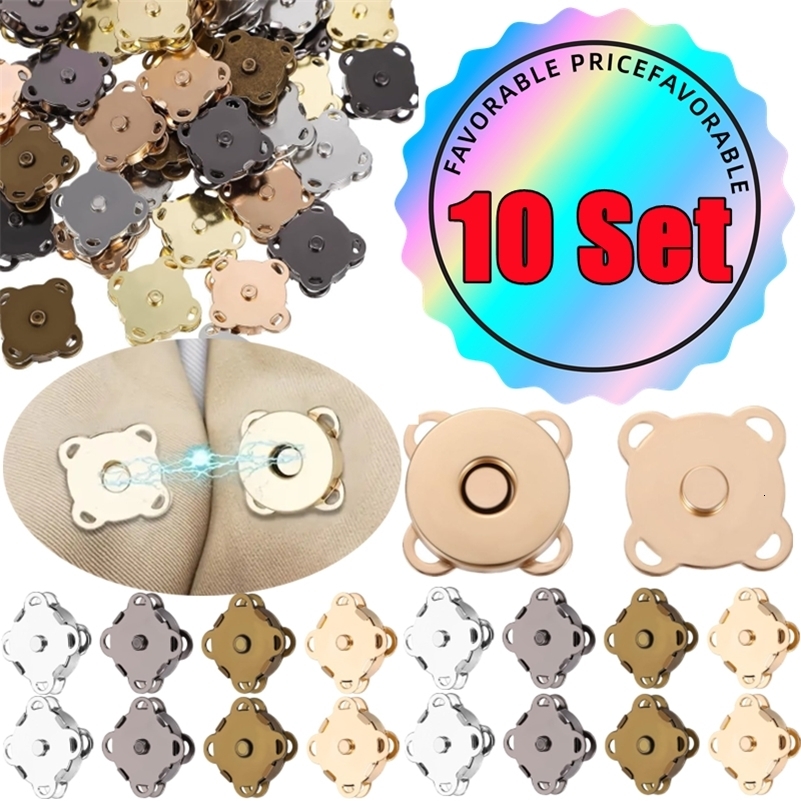 101Set Bags Magnetic Snap Button Fasteners Clasps Buttons Handbag Purse Wallet Craft Parts Mini Adsorption Buckle 1418mm y241226