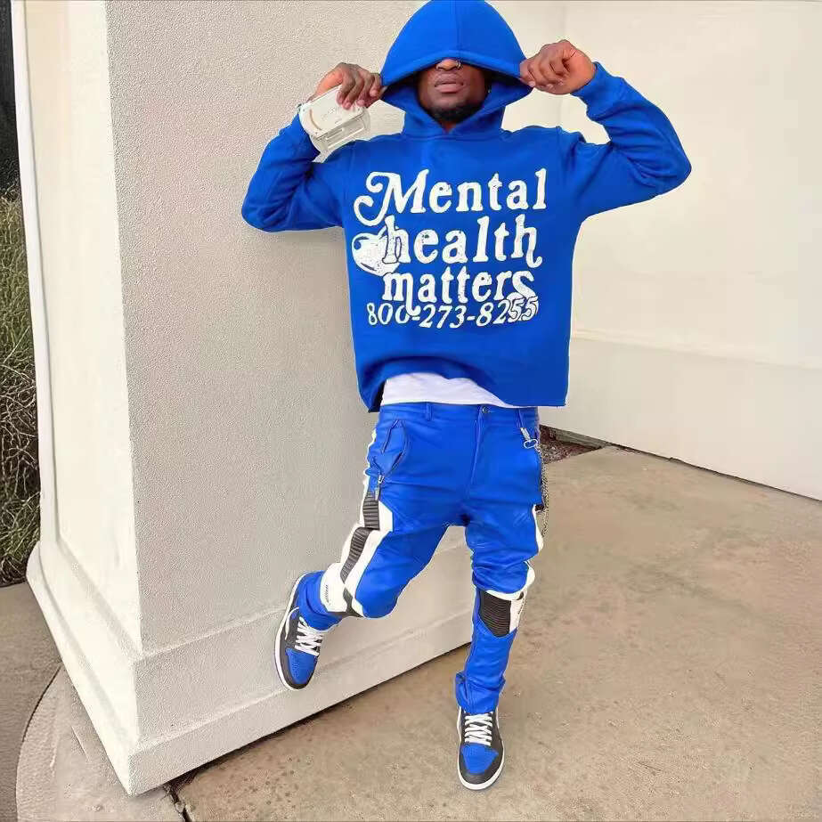 Fashionable autumn personalized street style American letter printed unisex hooded sweatshirt