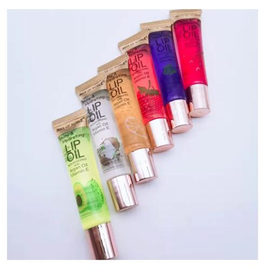 6Pcs Fruity Flavor Watery Glossy Lip Gloss Set Clear Lip Gel Hydrating Moisturizing Lip Gloss Women Lips Makeup Wholesale