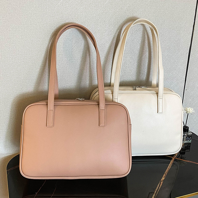 2025 new Fashion designer Jk Womens Shoulder Pu Leather Japanese Style Kawaii Large Capacity Tote Bag Aesthetic Casual Vintage Handbag