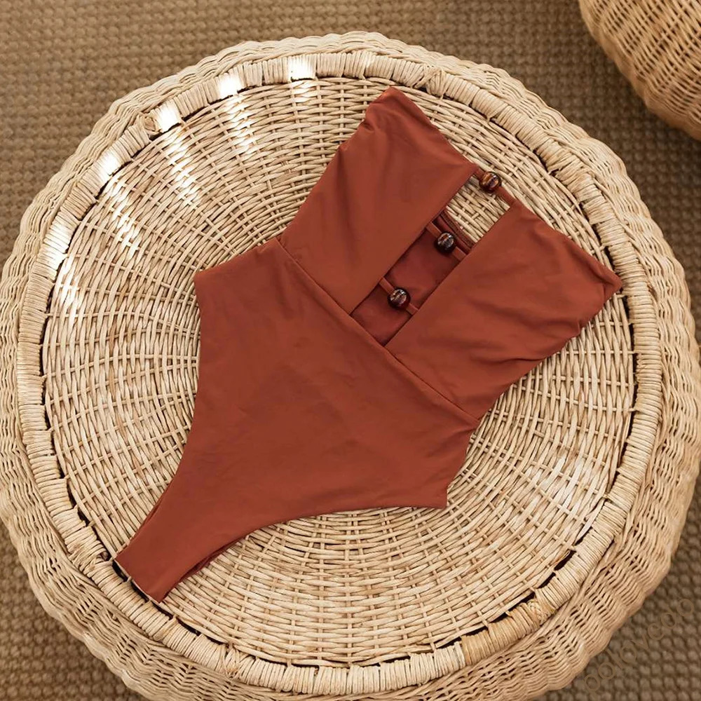 Sexy Bandeau One Piece Swimsuit Swimwear Women Swimsuit Bathing Suit Beachwear Monokini Female Swimming Suits 250106