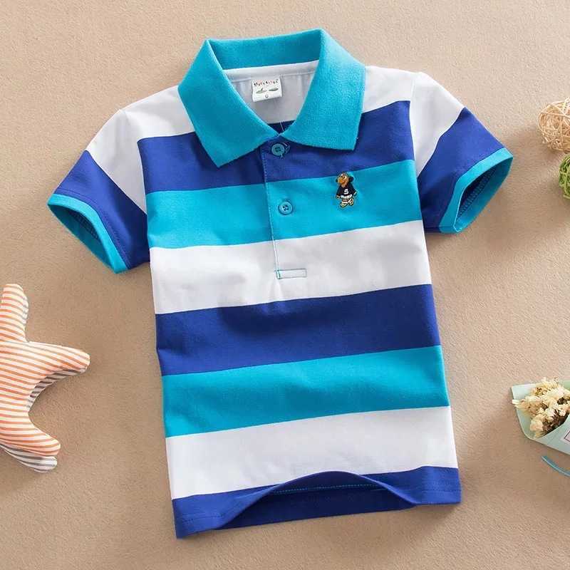 Polos Polos Mardi Gras Childrens Clothing 2024 Baby Boys Polo T-shirt Top Zipper Stripe Long Seven Girls Dress Childrens sisters Clothing WX5.29