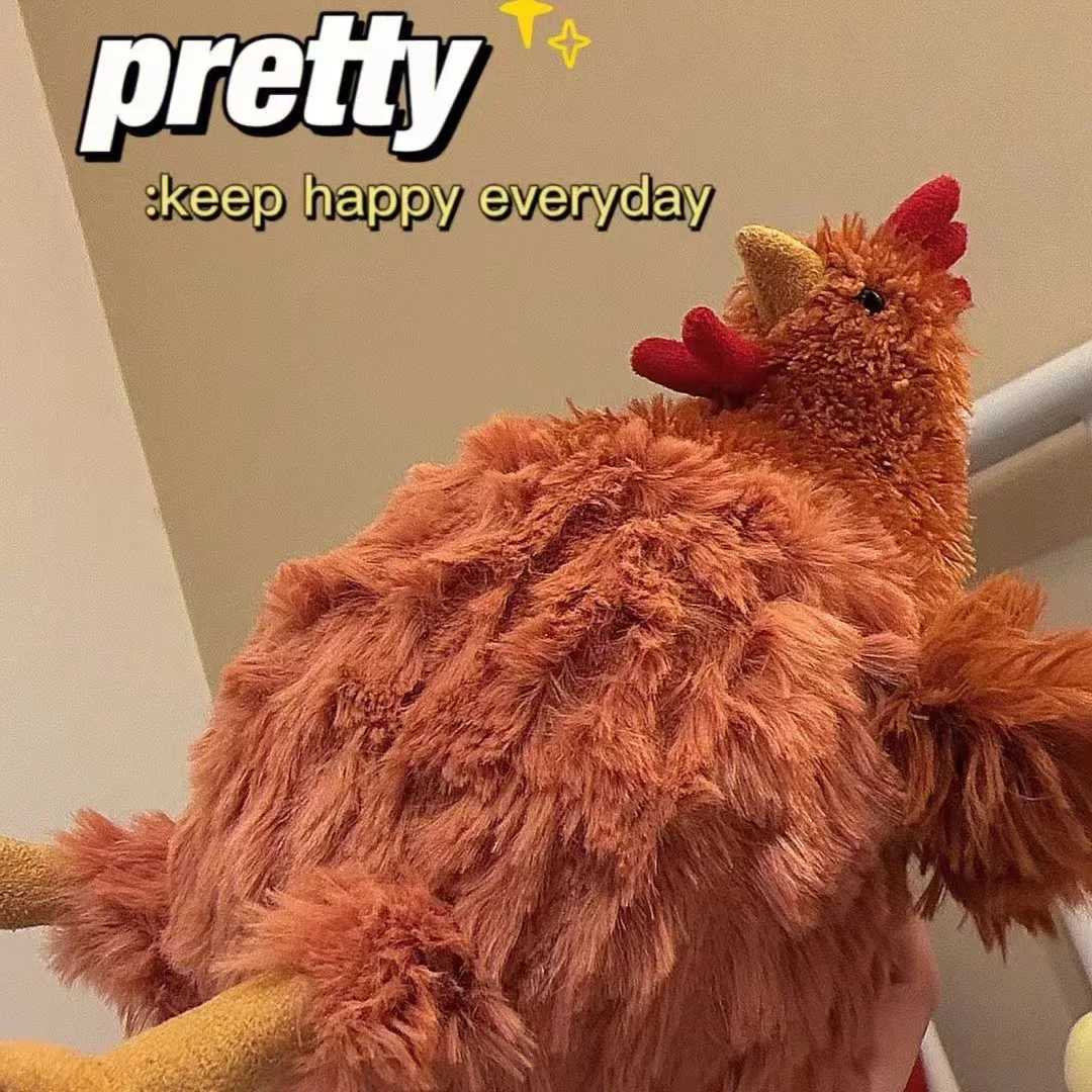 23cm Jelly Cat Plush Toy Cute Soft Fill Animation Chicken Family Room Decoration Doll Childrens Birthday Christmas Gift W250107