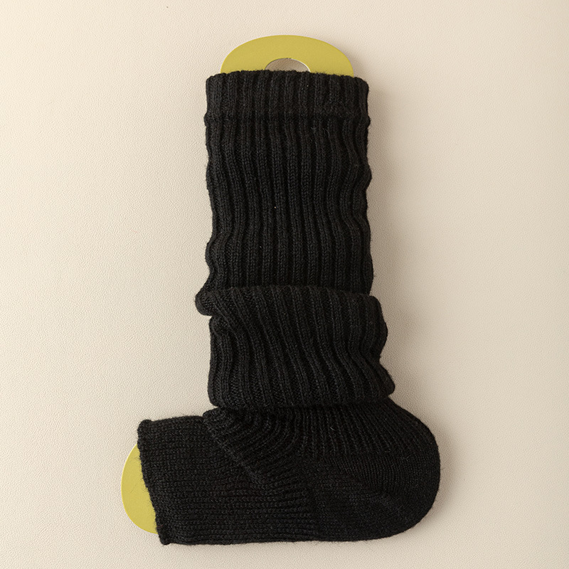 Stocking y2k plus fleece thickened pile pile stocking leg sets female autumn winter solid color warm leg socks wholesale