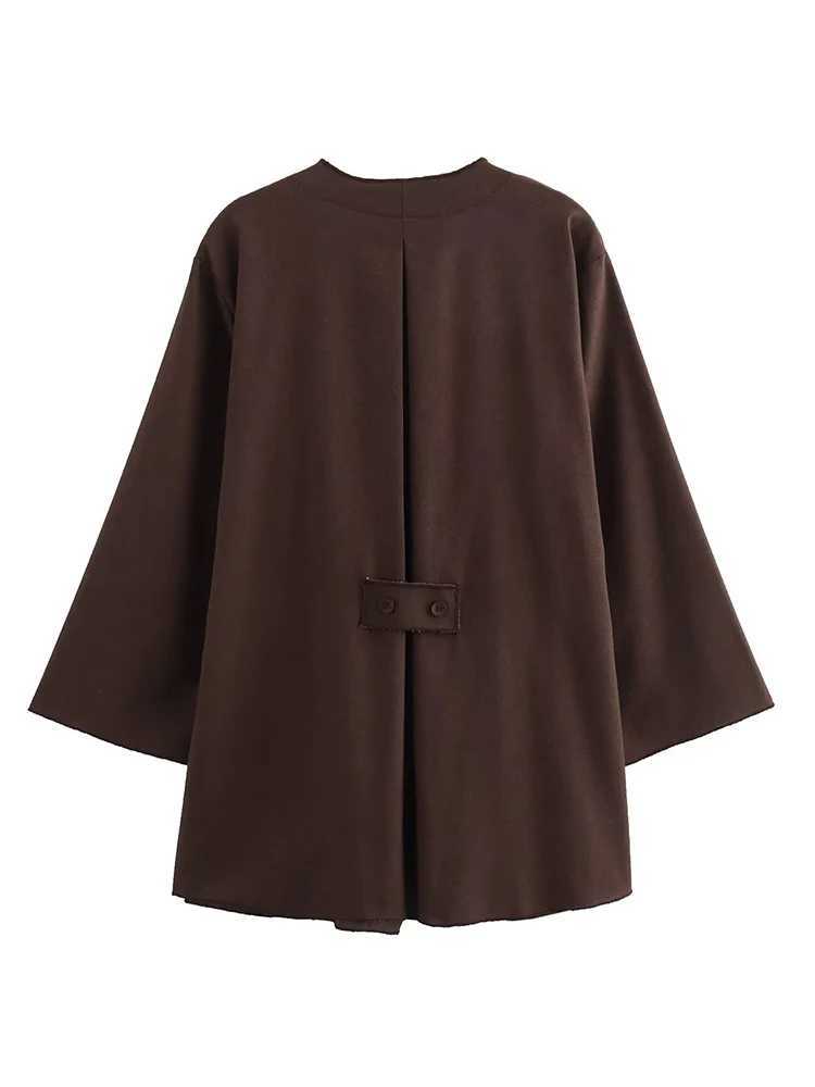 TR Fashion Linen 2 Pieces Women 2024 Spring Summer Kimono Style Loose Lace Up Shirts Tops Womens Wide Leg Pants SetsXJ250106