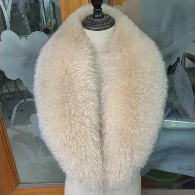 Real Fox Fur Collar Winter Women Genuine Natural Fur Scarf Furry Fur Shawls For Woman Neck Warm Fur Scarves Large Size 250106
