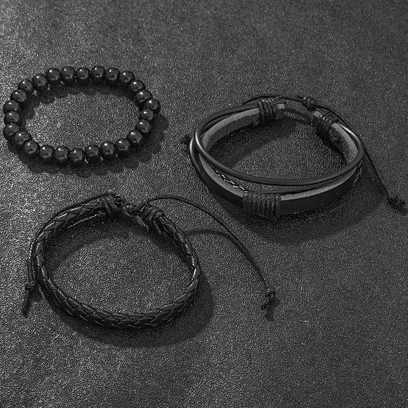 4PCS Set Fashion Mens Sports Watches Man Business Quartz Wristwatch Luxury Vintage Leather Belt Bracelet Men Casual Clock WatchX250107