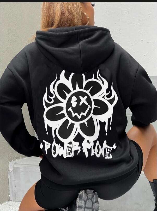 New trend long sleeved top, American anime printed cardigan, hooded hoodie for girls, street trendsetter