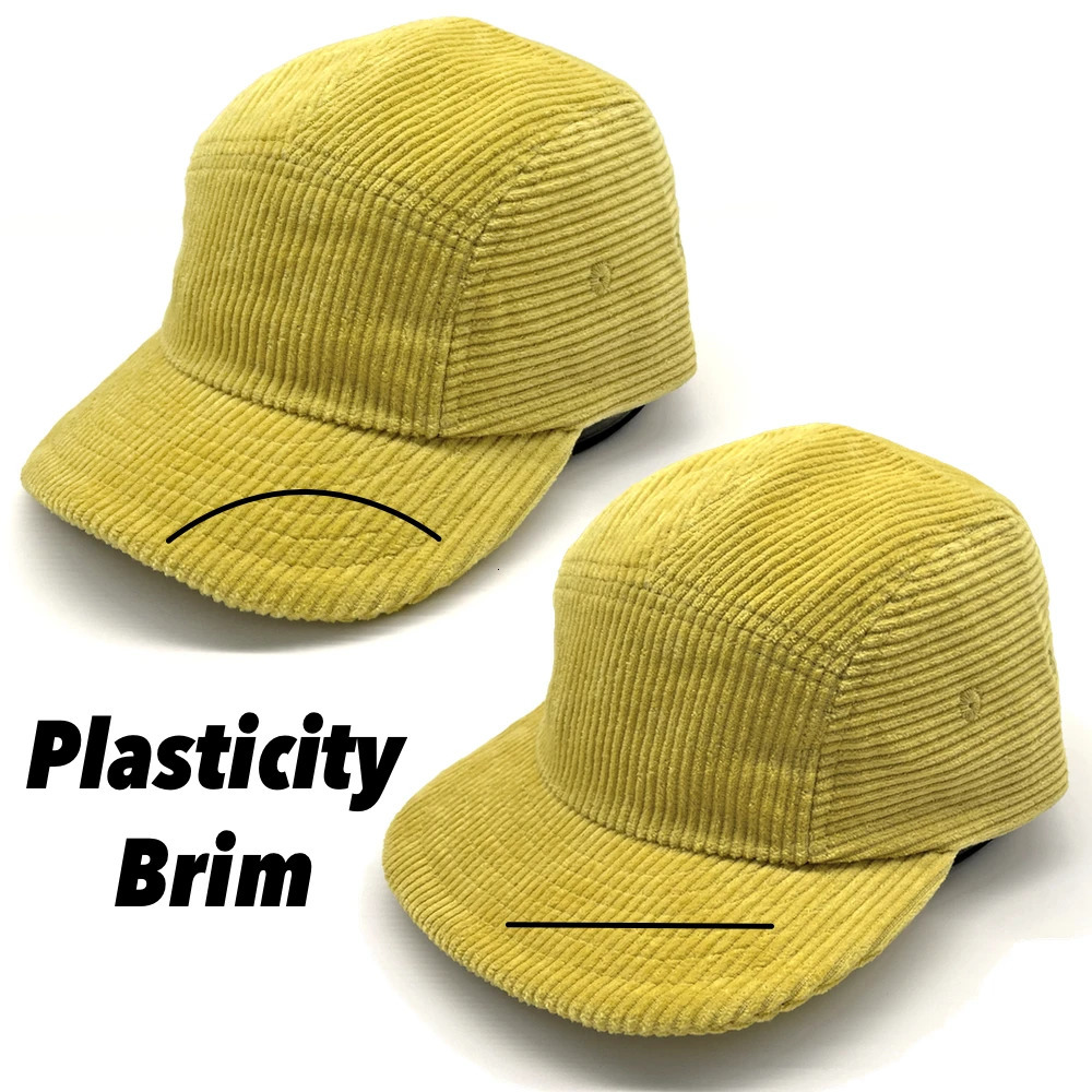 Corduroy 5 Panel Cap for Men Women Soft Cotton Unstructured Baseball Caps Plasticity Brim Comfortable Hat Outdoor 241218