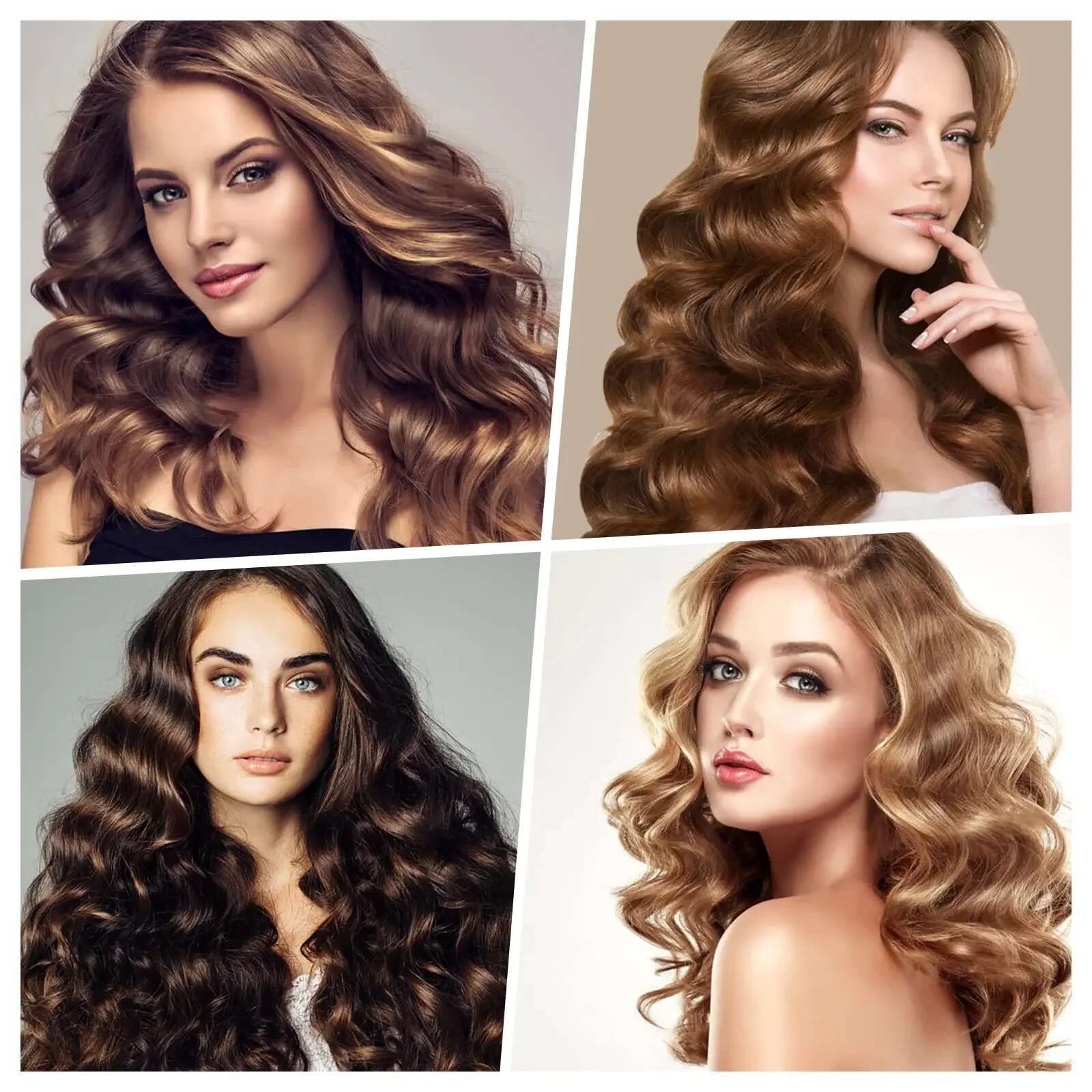 Cordless Curg Iron, USB Rechargeable, Ceramic Automatic Rotating Curler with 6 Temps, Portable Hair Dryer Styler,Timers