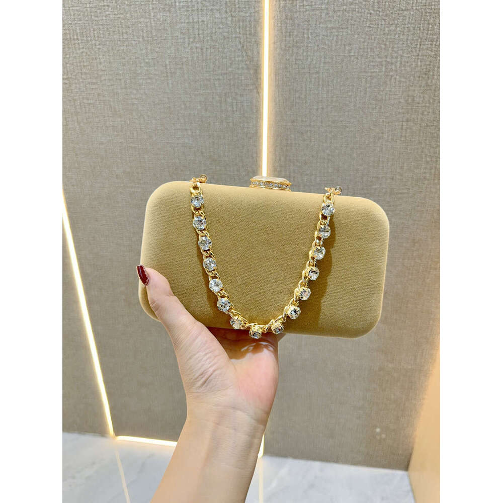 New Foreign Trade Evening Dress Handbag With Dia Inlaid Suede Socialists And Cheongsam Banquet Bag For Women, Handheld Crossbody Bags