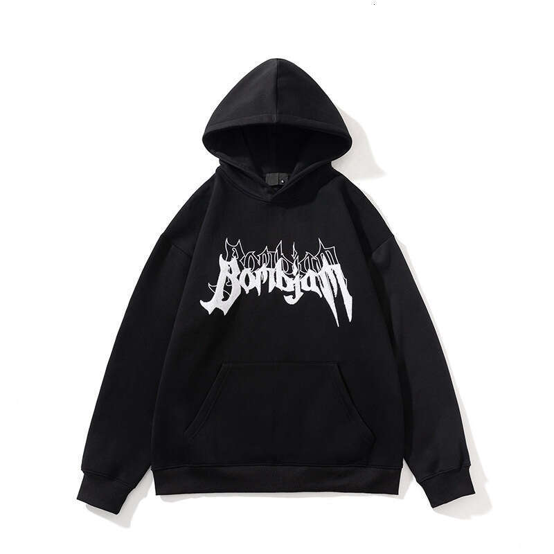 American style new hooded sweatshirt for spring and autumn, towel with embroidered letters, loose casual trendy jacket