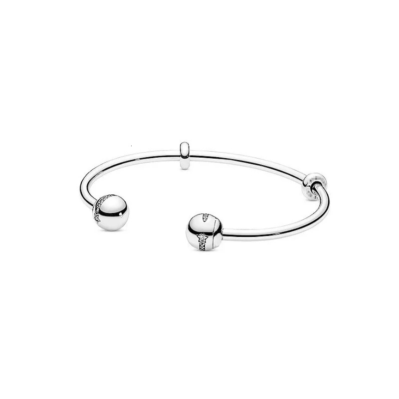 925 Sterling Silver Basic Bracele for Women 2024 Trendy Classic Fashion Party Gift Adjustable DIY Womens Jewelry Accessories 250107
