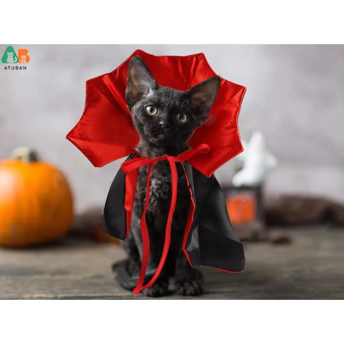 Halloween Cat Cloak Costume Halloween Adjustable Pet Cape Costume ClothesPet Accessories Costume Outfit Decor Cowl 250106