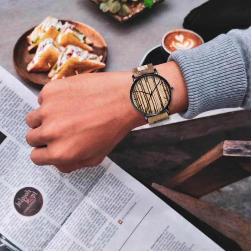 2024 hot selling fashion men women wrist watch free shipping quartz wooden watches environment friendlyX250107