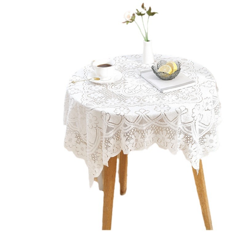 Retro Lace Decoration French Simple Romantic Coffee Table Round Picnic Cloth Dining Table Cloth Mat C-3