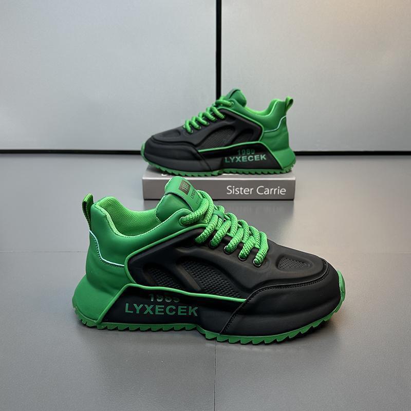 Chunky Men Sneaker Designer Cover Bottom Board Fashion Casual Leather Cowhide Increased Internal Platform Shoes 5c29 92d2