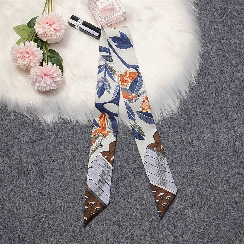 New 100% Silk Scarf Womens Luxury Natural Silk Scarf Ultra fine Hairband Packaging Womens Bag Scarf Fashion Accessories Headband W250107