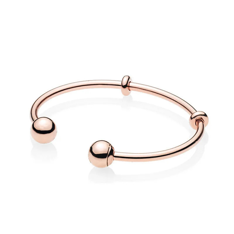 925 Sterling Silver Basic Bracele for Women 2024 Trendy Classic Fashion Party Gift Adjustable DIY Womens Jewelry Accessories 250107