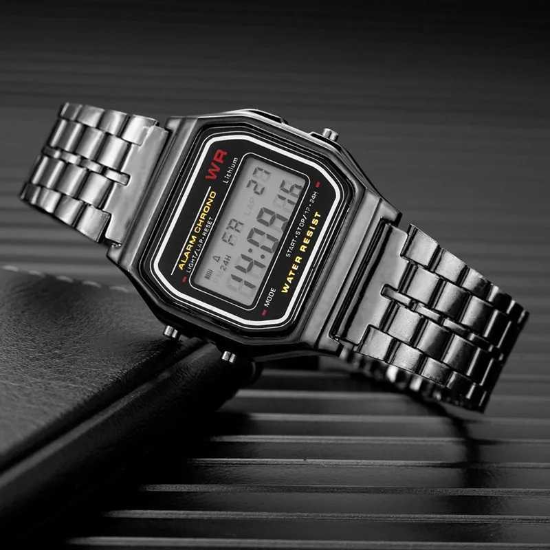 New Montre Homme F-91W Steel Strap Watch For Men LED Digital Sports Military Watches Electronic Women Wrist Watch Zegarek DamskiX250107