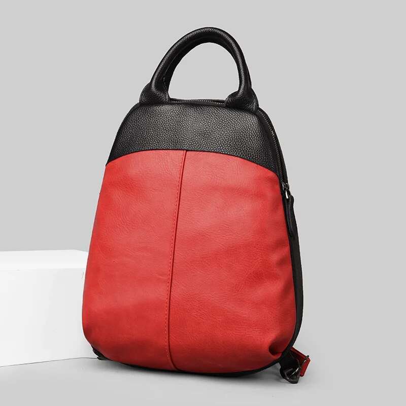 Genuine Leather Backpack Fashion Women's Bag Designer Quality Female Backpacks High Capacity Ladies Travel Back Pack