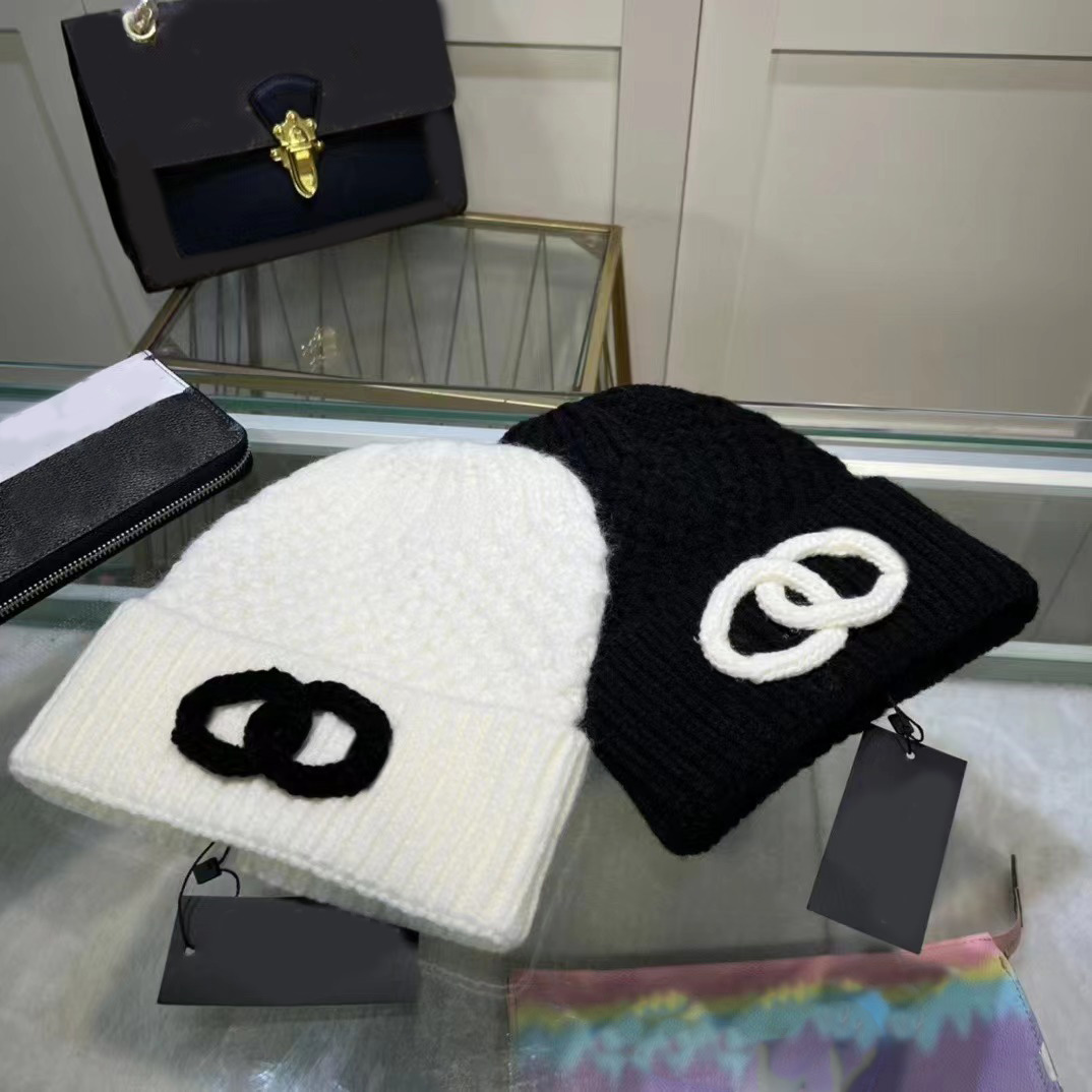 Fashion Mens Womens Beanie Hats Autumn Winter Classic Letter Embroidery Skull Caps Bonnet High Quality Keep Warm Double Wool Knitted Hat Birthday Gifts