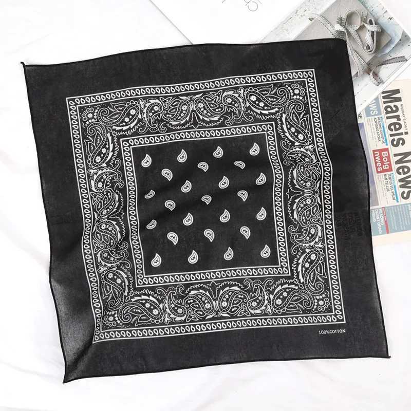 Mens unisex headscarf black cotton bandana headband denim bicycle sports headscarf wrist hair clip headband scarf paisley bag W250107