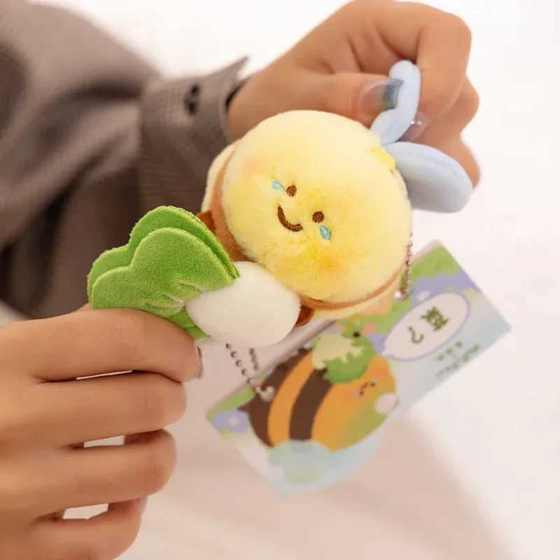 Newly arrived Cai Bee plush toy pendant with filling picture bee plush toy soft vegetable cabbage doll sleep pillow cute birthday gift W250107