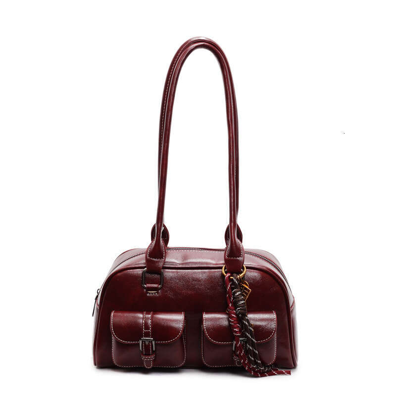 Korean Niche Bowg Pillow Bag, Large Capacity Boston One Shoulder Hand-Held Armpit