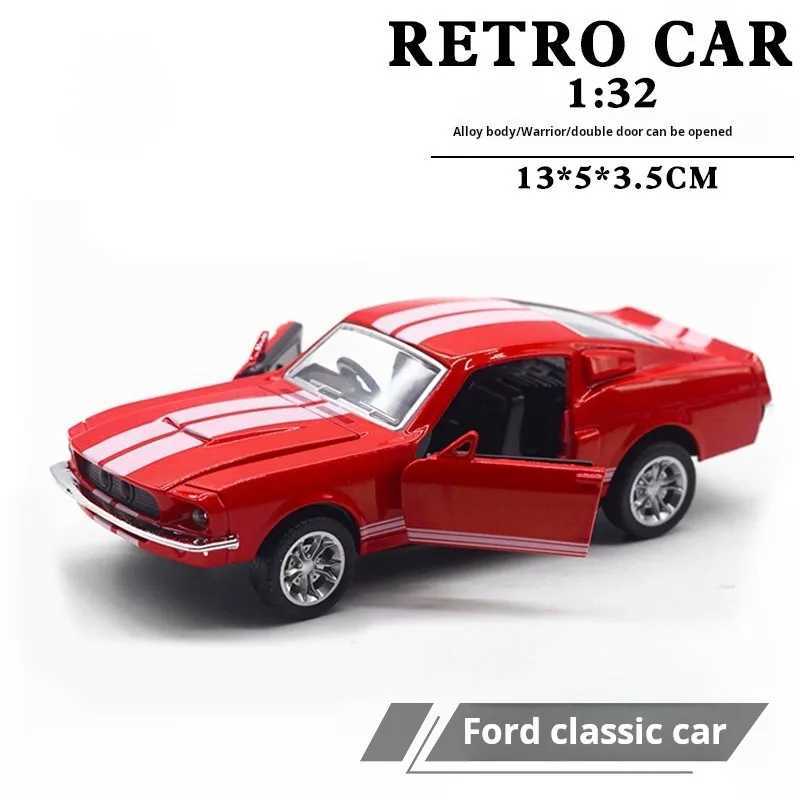 1 32 alloy die-casting stang GT ic retro model pull back micro car replica used for childrens collection gifts W250106 Free shipping