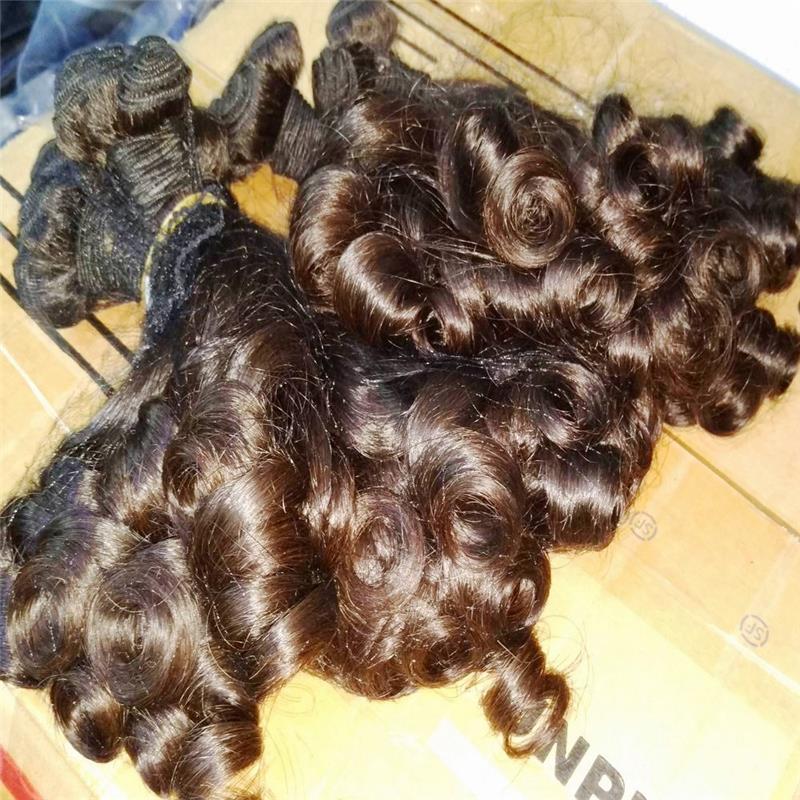 Genuine Raw Virgin Hair 1 piece single bundle Burmese loose curly Origin Super Double Drawn for Superior Density bouncy Texture